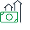 Icon for business money market. 