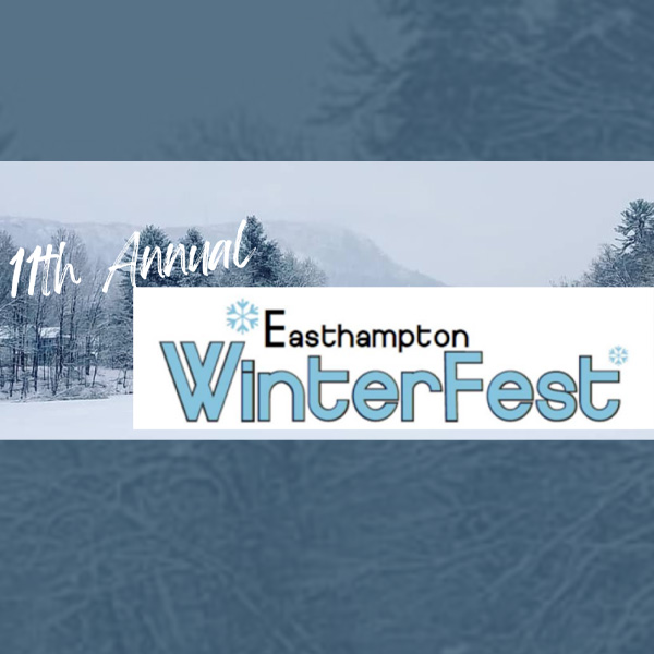 11th Annual Easthampton Winterfest logo with a snowy scene in the background