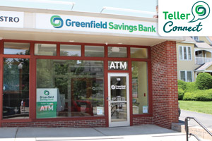 Greenfield Savings Bank Amherst downtown teller connect ATM
