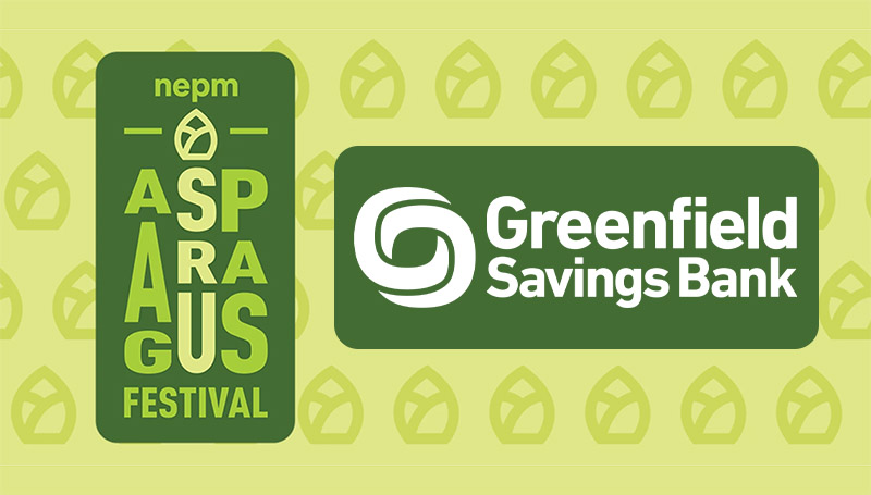 Asparagus Festival and Greenfield Savings Bank logos